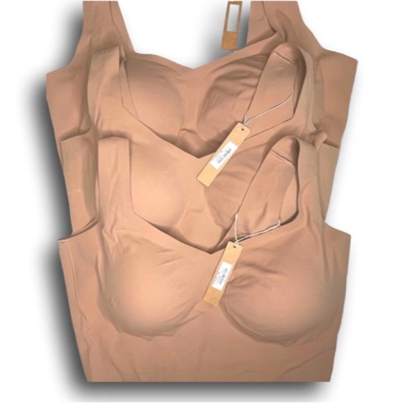 -SALE-SKIMS Naked Plunge/ Scoop Neck/ Bra Tank Wireless Bra: Large DD, 4x NWT - Picture 5 of 8